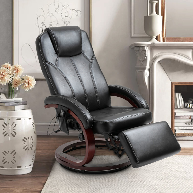 Wade Logan® Stacy 26.18'' Wide Faux Leather Manual Swivel Ergonomic